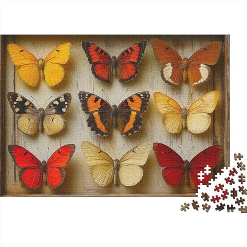 Schmetterling Puzzle Erwachsene 1000 Teile Puzzle Insektenpräparat Holzpuzzle Erwachsener Hochwertig Für Die Ganze Familie Unmögliches DIY Kreative Moderne Wohnkultur 1000pcs (75x50cm) von lihuogongsio