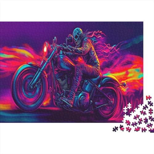 Sensenmann 1000 Stück Puzzles Motorrad Puzzle Lernspiel Spielzeug Geschenk Geschicklichkeitsspiel Für Die Ganze Familie Schöne Geschenkidee DIY Kreative 1000pcs (75x50cm) von lihuogongsio