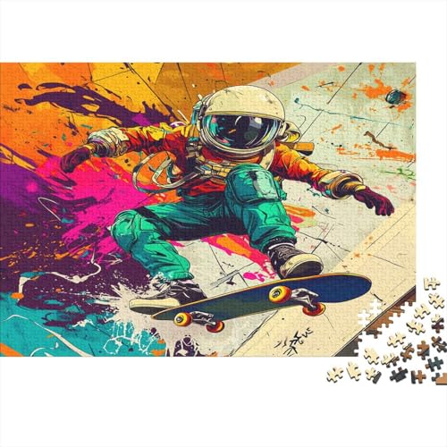 Skateboardfahrer 1000 Stück Puzzles Skateboard Puzzle Lernspiel Spielzeug Geschenk Geschicklichkeitsspiel Für Die Ganze Familie Schöne Geschenkidee DIY Kreative 1000pcs (75x50cm) von lihuogongsio