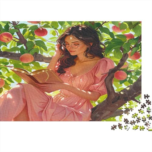 Sleepyvince Frau Puzzle Erwachsene 1000 Teile Pfirsichbaum Holzpuzzle Stress Abbauen Familien-Puzzlespiel Kräftigen Farben Schöne Geschenkverpackung Lernspiel Spielzeug 1000pcs (75x50cm) von lihuogongsio
