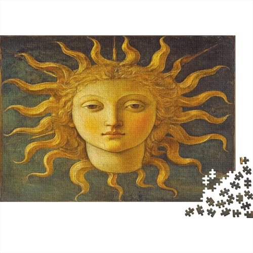 Sonne Puzzle 1000 Teile Für Erwachsene Puzzle Gemälde Geschicklichkeitsspiel Für Die Ganze Familie Erwachsene Premium Quality Entspannend 1000pcs (75x50cm) von lihuogongsio