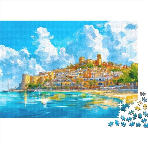 Strände auf Ibiza 1000 Stück Puzzles Spanien Puzzle Lernspiel Spielzeug Geschenk Geschicklichkeitsspiel Für Die Ganze Familie Schöne Geschenkidee DIY Kreative 1000pcs (75x50cm) von lihuogongsio