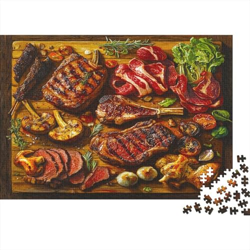 TX BBQ Puzzle 1000 Teile Puzzle Für Erwachsene Texas Barbecue Geschicklichkeitsspiel Für Die Ganze Familie Premium Quality Schöne Geschenkidee Kräftigen Farben 1000pcs (75x50cm) von lihuogongsio