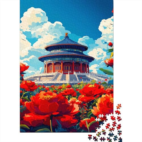 Temple of Himmel 1000 Stück Puzzles Peking China Puzzle Lernspiel Spielzeug Geschenk Geschicklichkeitsspiel Für Die Ganze Familie Schöne Geschenkidee DIY Kreative 1000pcs (75x50cm) von lihuogongsio