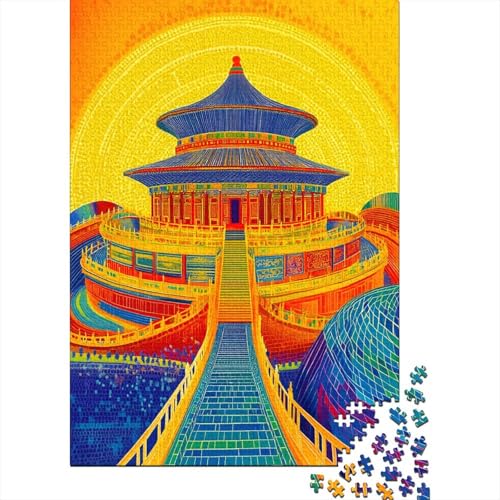 Temple of Himmel Puzzle 1000 Teile Impossible Für Erwachsene HochwerTiger Peking China Gilded Holzpuzzle Erwachsene Fantasy Schöne Geschenkidee DIY Kreative Unterhaltung 1000pcs (75x50cm) von lihuogongsio