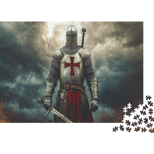 Templer Kreuzritter Puzzle 1000 Teile Puzzle Für Erwachsene Kreuzritters Brain Challenge Geschicklichkeitsspiel Stress Abbauen Familien Herausforderndes Schöne 1000pcs (75x50cm) von lihuogongsio