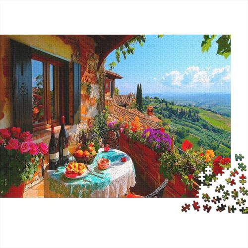 Toskana Puzzle Erwachsene 1000 Teile Italien Spielepuzzles Für Die Ganze Familie Brain Challenge Raumdekoration Lernspiel Spielzeug Moderne Wohnkultur 1000pcs (75x50cm) von lihuogongsio
