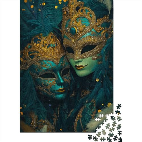 Venezianische Maskee Puzzle Erwachsene 1000 Teile Maskeenball Spielepuzzles Für Die Ganze Familie Brain Challenge Raumdekoration Lernspiel Spielzeug Moderne Wohnkultur 1000pcs (75x50cm) von lihuogongsio