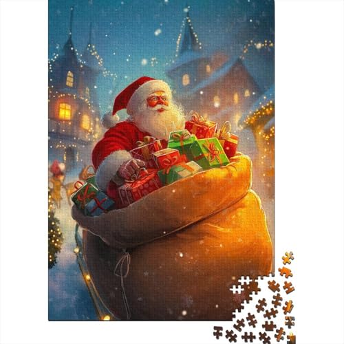 Weihnachtsmann 1000 Stück Puzzles Weihnachtsszene Puzzle Lernspiel Spielzeug Geschenk Geschicklichkeitsspiel Für Die Ganze Familie Schöne Geschenkidee DIY Kreative 1000pcs (75x50cm) von lihuogongsio