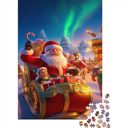 Weihnachtsmann Puzzle 1000 Teile Puzzle Für Erwachsene Nordpol Brain Challenge Geschicklichkeitsspiel Stress Abbauen Familien Herausforderndes Schöne 1000pcs (75x50cm) von lihuogongsio
