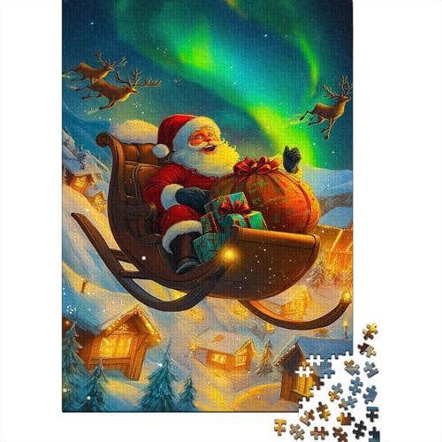 Weihnachtsmann Puzzle Erwachsene 1000 Teile Weihnachtsmotiv Puzzle Geschicklichkeitsspiel Für Die Ganze Familie DIY Kreative Unterhaltung Schöne Geschenkidee Premium Quality 1000pcs (75x50cm) von lihuogongsio