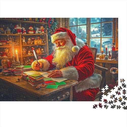 Weihnachtsmann Puzzle Erwachsene 1000 Teile Weihnachtsmotiv Spielepuzzles Für Die Ganze Familie Brain Challenge Raumdekoration Lernspiel Spielzeug Moderne Wohnkultur 1000pcs (75x50cm) von lihuogongsio