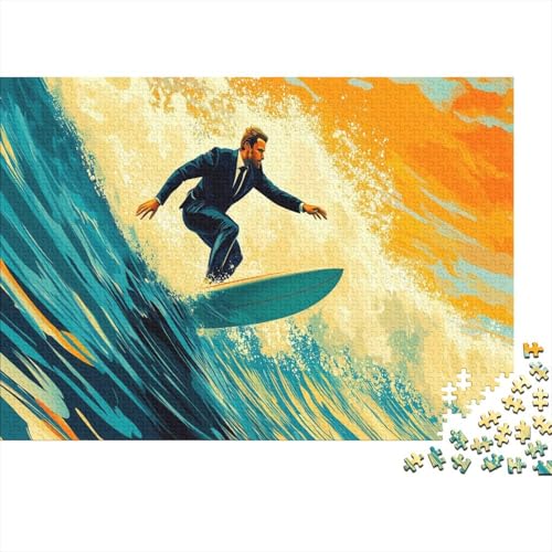 Wellenreiten Puzzle 1000 Teile Meer Surfing Puzzle Erwachsene Spielepuzzles HochwerTiger Holzpuzzle Erwachsene Geschicklichkeitsspiel Lernspiel Spielzeug Geschenk Schöne 1000pcs (75x50cm) von lihuogongsio