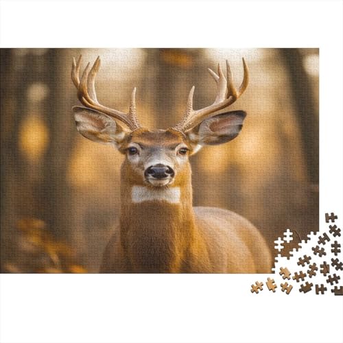 White Tail Hirsch Puzzle Erwachsene 1000 Teile Hirsch Puzzle Geschicklichkeitsspiel Für Die Ganze Familie DIY Kreative Unterhaltung Schöne Geschenkidee Premium Quality 1000pcs (75x50cm) von lihuogongsio