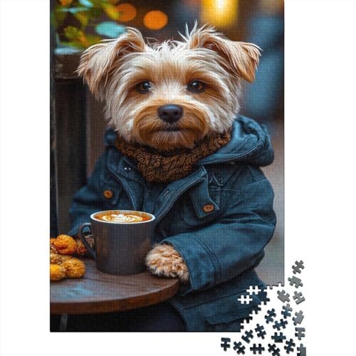 Yorkshire Terrier Puzzle 1000 Teile Welpe Puzzle Erwachsene Spielepuzzles HochwerTiger Holzpuzzle Erwachsene Geschicklichkeitsspiel Lernspiel Spielzeug Geschenk Schöne 1000pcs (75x50cm) von lihuogongsio