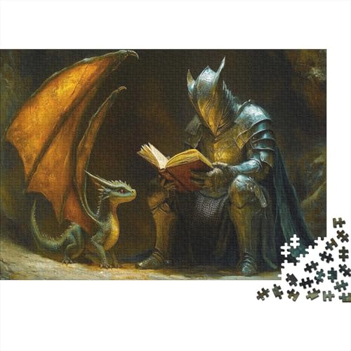 Young Drache Puzzle Erwachsene 1000 Teile Holzpuzzle Erwachsene Lernspiel Puzzle Drache Spielzeug Geschenk Stress Abbauen Einzigartiges Geschenk 1000pcs (75x50cm) von lihuogongsio
