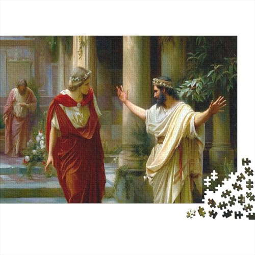 antiker Hof Puzzle Erwachsene 1000 Teile Ölgemälde Puzzle Geschicklichkeitsspiel Für Die Ganze Familie DIY Kreative Unterhaltung Schöne Geschenkidee Premium Quality 1000pcs (75x50cm) von lihuogongsio