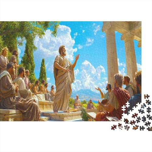 antikes Griechenland Puzzle 1000 Teile Puzzle Für Erwachsene Philosophen Brain Challenge Geschicklichkeitsspiel Stress Abbauen Familien Herausforderndes Schöne 1000pcs (75x50cm) von lihuogongsio