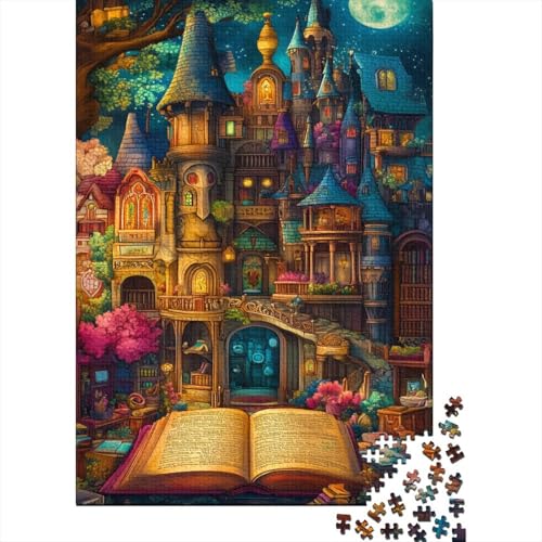 bizares Fantasy-Land Puzzle 1000 Teile Holzpuzzle Erwachsene Anspruchsvoll Puzzle Märchen DIY Kit Holzspielzeug Einzigartiges Geschenk Moderne Wohnkultur 1000pcs (75x50cm) von lihuogongsio