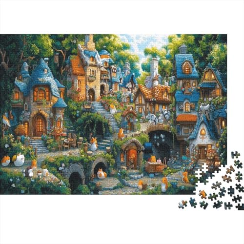 entzückende Tiere Puzzle 1000 Teile Holzpuzzle Erwachsene Anspruchsvoll Puzzle Miniaturwelt DIY Kit Holzspielzeug Einzigartiges Geschenk Moderne Wohnkultur 1000pcs (75x50cm) von lihuogongsio