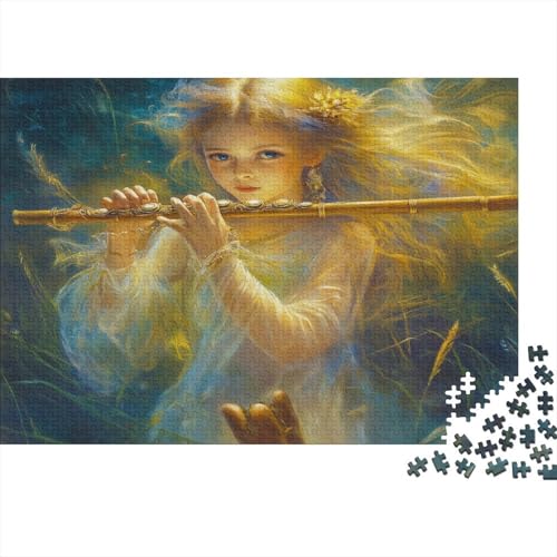 hölzerne Flöte Puzzle Erwachsene 1000 Teile Elfen und Feen Puzzle Geschicklichkeitsspiel Für Die Ganze Familie DIY Kreative Unterhaltung Schöne Geschenkidee Premium Quality 1000pcs (75x50cm) von lihuogongsio
