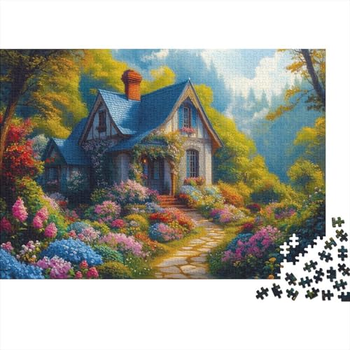 viktorianisch Mansion Puzzle Erwachsene 1000 Teile üpSchweine Gärten Puzzle Holzpuzzle Geschicklichkeitsspiel Für Die Ganze Familie Schöne Geschenkidee DIY Kreative Unterhaltung 1000pcs (75x50cm) von lihuogongsio