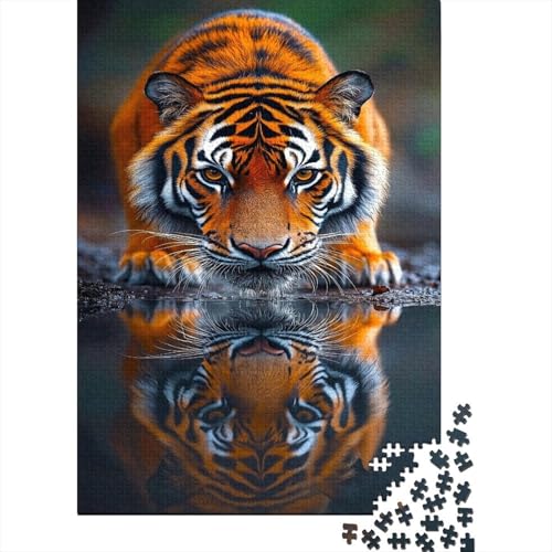 wildertiger Tiger Puzzle Erwachsene 1000 Teile Puzzle Tiger Holzpuzzle Erwachsener Hochwertig Für Die Ganze Familie Unmögliches DIY Kreative Moderne Wohnkultur 1000pcs (75x50cm) von lihuogongsio