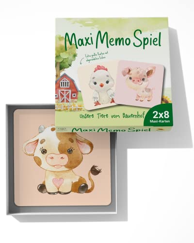 lila liebt dich Maxi Memo Spiel Unsere Tiere vom Bauernhof, Memorie ab 2, Spielzeug ab 2 Jahre lila liebt dich Maxi Memo Spiel Unsere Tiere vom Bauernhof, Memorie ab 2, Spielzeug ab 2 Jahre von lila liebt dich