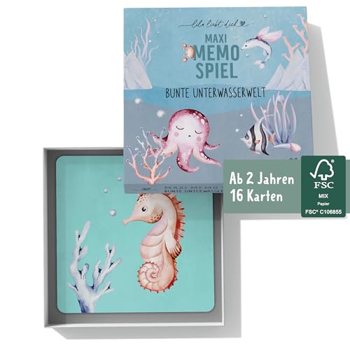 lila liebt dich® Maxi Memo Spiel Bunte Unterwasserwelt, Spielzeug ab 2 Jahre, Kindermemorie ab 2 Jahre lila liebt dich® Maxi Memo Spiel Bunte Unterwasserwelt, Spielzeug ab 2 Jahre, Kindermemorie ab 2 Jahre von lila liebt dich