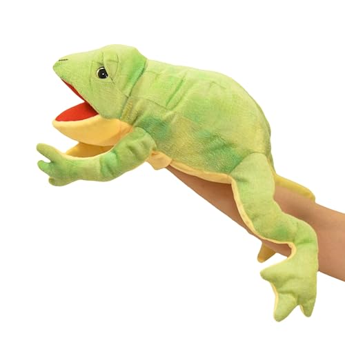 Lilizzhoumax Frosch Handpuppe Kuscheltier Simuliertes Tier Frosch Handpuppe aus Plüsch Kawaii Niedliches Rollenspiel interaktives Früherziehungsspielzeug für Kinder Geschenk für Kinder Lilizzhoumax Frosch Handpuppe Kuscheltier Simuliertes Tier Frosch Handpuppe aus Plüsch Kawaii Niedliches Rollenspiel interaktives Früherziehungsspielzeug für Kinder Geschenk für Kinder von lilizzhoumax