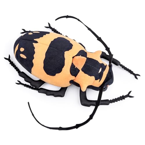 lilizzhoumax Alpenbock plüschtier 9.4Zoll Simuliertes Tier Käfer Beetle Insekt Kawaii Niedlich Realistische Kuscheltier Spielzeug für Tiere Geburtstag für Kinder Heimdekoration sammeln - orange von lilizzhoumax