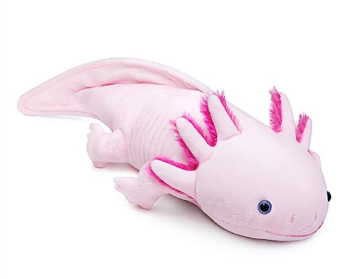 lilizzhoumax Axolotl plüschtier 51cm/20”, simuliertes Tier Axolotl plüschtier, Kawaii Axolotl plüschtier, realistische Axolotl plüschtier Spielzeug für Wilde Tiere, Geschenk für Freunde und Kinder von lilizzhoumax