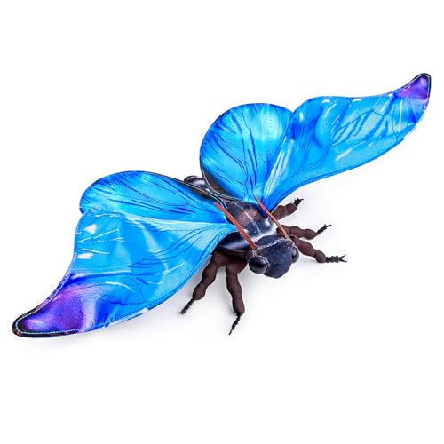 lilizzhoumax Blauer Morphofalter Stofftier Plüschtier realistisches Schmetterling Plüsch schönes Tier niedliche und weiche Geschenke für Kinder Jungen und Mädchen 11” Blau von lilizzhoumax