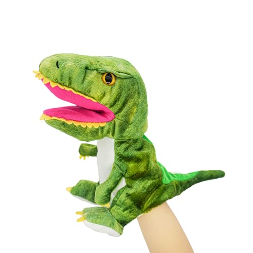 lilizzhoumax Dinosaurier Kuscheltier, Simuliertes Tier Dinosaurier Handpuppe aus Plüsch, Kawaii Niedliches Rollenspiel, interaktives Früherziehungsspielzeug für Kinder, Geschenk für Freunde und Kinder von lilizzhoumax