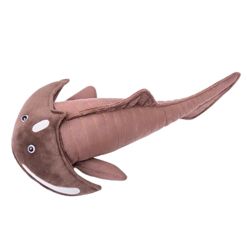 lilizzhoumax Gepanzertes Fisch-Plüschtier 45cm/17” Simuliertes Tier Gepanzertes Fisch Kawaii Gepanzertes Fisch-Plüschtier Realistische Fisch Plüsch Spielzeug für Wilde Tiere Geschenk für Kinder braun von lilizzhoumax