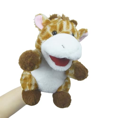 lilizzhoumax Handpuppe Giraffe Kuscheltier Simuliertes Tier Giraffe Handpuppe aus Plüsch Kawaii Niedliches Rollenspiel interaktives Früherziehungsspielzeug für Kinder Geschenk für Kinder Zoo Tiere von lilizzhoumax