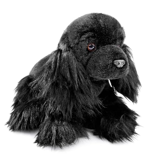 lilizzhoumax Hund Cocker Spaniel Plüschtier 32cm/12”, Simuliertes Tier Hund Plüschtier Kawaii Hund Kuscheltier Realistische Hund Plüsch Spielzeug für Wilde Tiere, Geschenk für Freunde und Kinder von lilizzhoumax