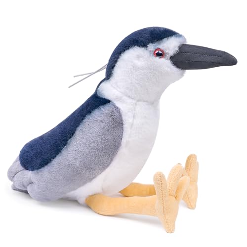 lilizzhoumax Nachtreiher plüschtier 38cm/15”, Simuliertes Tier Kawaii Nachtreiher Plüsch, Realistische Vogel-Plüsch Spielzeug für Wilde Tiere, Geschenk für Freunde und Kinder pelziges Stofftier Blau von lilizzhoumax