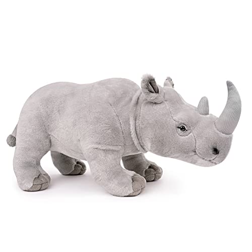 lilizzhoumax nashorn Kuscheltier Rhinozeros plüschtier 42cm/16”, Simuliertes Tier Kawaii Nashorn Kuscheltier Realistische Nashorn Plüsch Spielzeug für Wilde Tiere, Geschenk für Kinder von lilizzhoumax