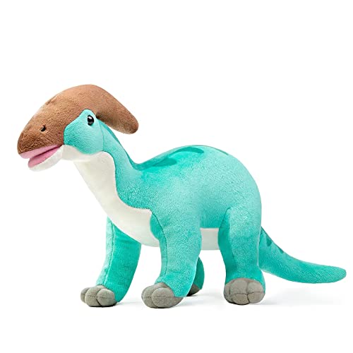 lilizzhoumax Parasaurolophus Plüschtier 39cm/15”, Simuliertes Tier Parasaurolophus Plüschtier, Kawaii Dinosaurier Kuscheltier, Realistische Dinosaurier Spielzeug für Wilde Tiere, Geschenk für Kinder von lilizzhoumax