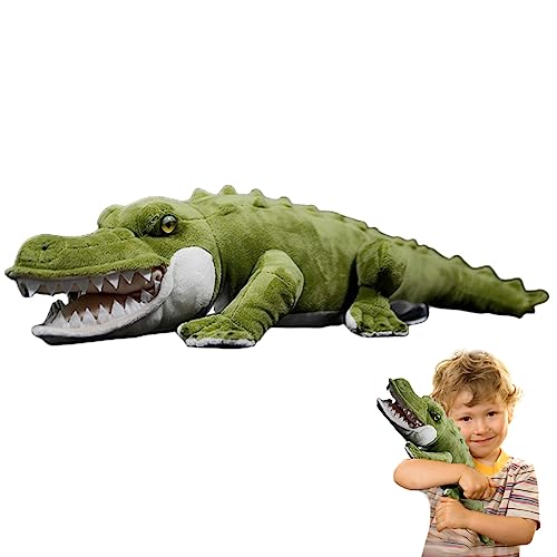 lilizzhoumax Krokodil Kuscheltier 48cm Kawaii Realistische Weiches Krokodil Plüschtier Plüsch Stofftier Spielzeug Kissen Dekoration Geburtstagsgeschenke für Kinder und Babys Mädchen Jungen von lilizzhoumax