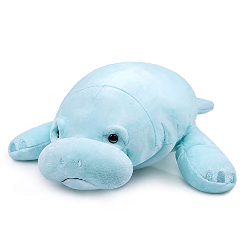 lilizzhoumax Seekuh plüschtier 40cm/16”, Simuliertes Tier Seekuh Plüschtier, Kawaii Seekuh Kuscheltier, Realistische Seekuh Plüsch Spielzeug für Wilde Tiere, Geschenk für Freunde und Kinder von lilizzhoumax