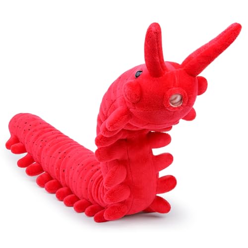 lilizzhoumax Stummelfüßer Plüschtier Kuscheltier 60cm/23.6Zoll Simuliertes Tier Kawaii Insekt Stofftier Plüsch Realistische Spielzeug für Wilde Tiere Geschenk für Freunde Kinder Jungen Mädchen Rot von lilizzhoumax