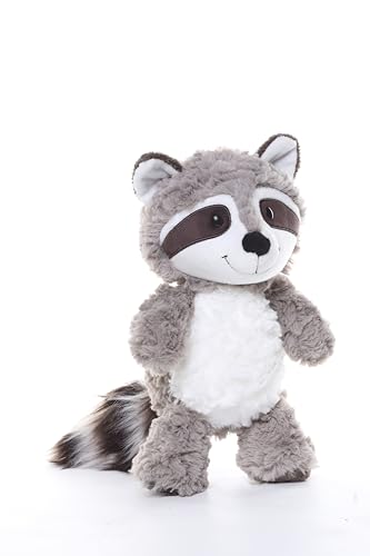 lilizzhoumax Waschbär plüschtier 28cm/11”, Simuliertes Tier Waschbär Plüschtier, Kawaii Waschbär Kuscheltier, Realistische Waschbär Plüsch Spielzeug für Wilde Tiere, Geschenk für Freunde und Kinder von lilizzhoumax