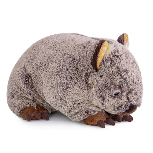 lilizzhoumax Wombat plüschtier 28cm/11Zoll Tier Kawaii realistische Wombat Kuscheltier stofftier Spielzeug Wilde weich süß Geschenk für Jungen Mädchen Kinder Alter 4 5 6 7 8 Ostern Geburtstag von lilizzhoumax