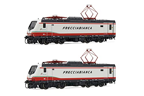FS Trenitalia E464 Elektrolokomotive, 2 Stück, Frecciabianca-Lackierung, beide motorisiert, Periode VI von lima