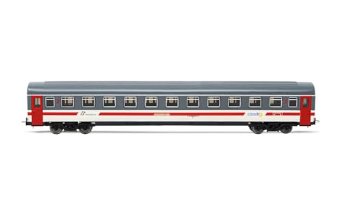 Lima HL4050 FS UIC-Z1 Intercity Giorno 2. Klasse, Blaue Lackierung mit rotem ST-Modell, Eisenbahnfahrzeuge – Reisebusse von lima