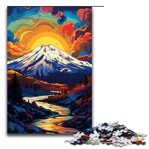1000 Puzzle Die farbenfrohe Psychedelia des Berges Elbrus Holzpuzzle für Kinder Interaktion zwischen Familie und Kind 75 x 50 cm 1000 Puzzle Die farbenfrohe Psychedelia des Berges Elbrus Holzpuzzle für Kinder Interaktion zwischen Familie und Kind 75 x 50 cm von linghhiming
