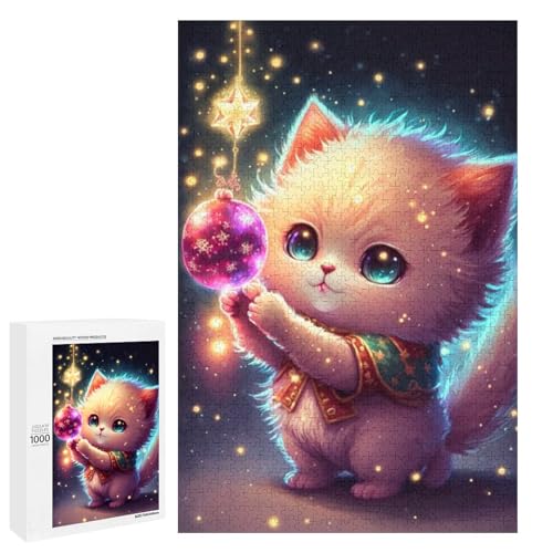 1000 Puzzles süßes Drachenbaby rundes Holzpuzzle für Kinder Familien Eltern Kind Interaktion (75 x 50 cm) von linghhiming