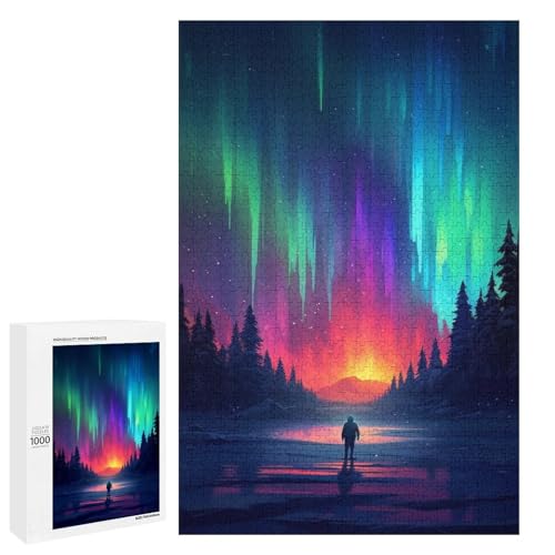 1000 Teile Aurora am Himmel Puzzle für Erwachsene Holzpuzzle Familienspiele 75x50cm 1000 Teile Aurora am Himmel Puzzle für Erwachsene Holzpuzzle Familienspiele 75x50cm von linghhiming